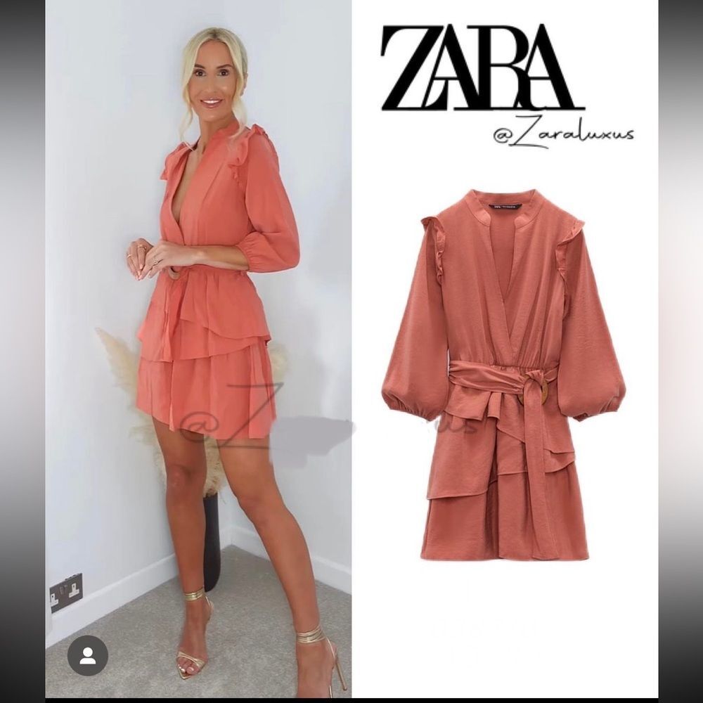 ZARA RUFFLED MINI DRESS